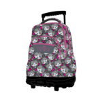 Mochila Escolar con Ruedas Estampado Gatos Totto
