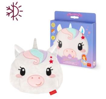 Cojín Térmico con Semillas de Lino de Unicornio de Legami en forma de cara de unicornio