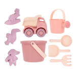 Set de Juguetes de Playa Old Rose Monneka completo con cubo, regadera, camión y moldes