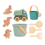 Set de Juguetes de Playa Sea Green Monneka completo sobre la arena