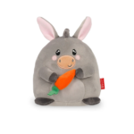 Peluche Burro Legami sujetando una zanahoria