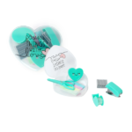 Mini Set de Papelería Corazón de Legami cerrado, con un atractivo diseño en forma de corazón.