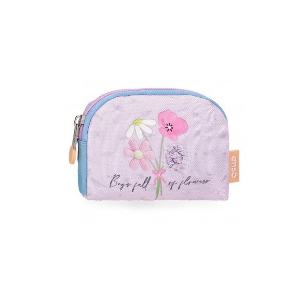 Monedero Full of Flowers de Enso Monedero Full of Flowers de Enso con estampado floral sobre fondo azul claro
