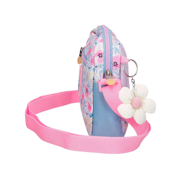 Bandolera Full of Flowers con Pompón Decorativo de Enso Detalle del pompón decorativo en la bandolera Full of Flowers de Enso