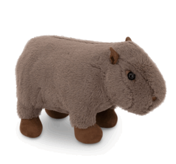 Peluche de Capibara Grande de 30 cm sobre fondo blanco