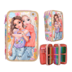 Estuche Triple GIRL POWER de TopModel Beige – Diseño juvenil y vibrante.