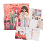 Dress Me Up Stickerbook COSY de TopModel con hojas de pegatinas y páginas para diseñar.