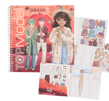 Dress Me Up Stickerbook COSY de TopModel con hojas de pegatinas y páginas para diseñar.