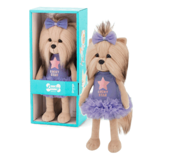 Peluche Lucky Yoyo Gracia 44cm con vestido morado de tul