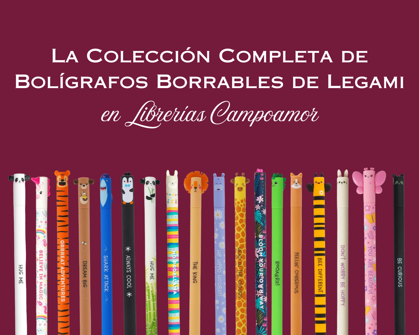 La Colección Completa de Bolígrafos Borrables de Legami