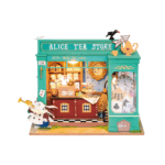 "Maqueta Alice’s Tea Store de RoLife – casa de té miniatura estilo vintage montada