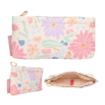Estuche Flores Pastel de TopModel con diseño floral sobre fondo crema