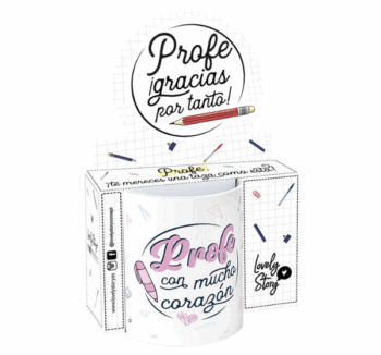 Taza Profe Con Mucho Corazón 330ml de cerámica