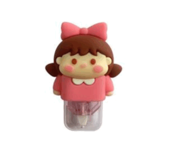 Corrector en Cinta Kawaii con forma de niña y lazo rosa