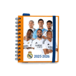 Portada de la Agenda Diaria 2025-26 Real Madrid con diseño oficial del club.