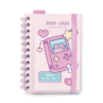 Portada personalizable de la Agenda Escolar Diaria 2025-26 Pusheen Gamer.