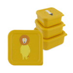 Set de fiambreras Mr Lion de Trixie abierto con frutas