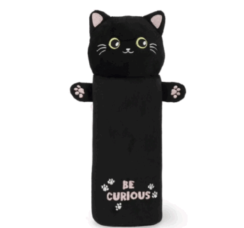 Estuche Super Soft Kitty de Legami en forma de gatito suave.