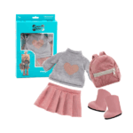 Conjunto de Ropa de Peluche Urban Style completo sobre fondo blanco