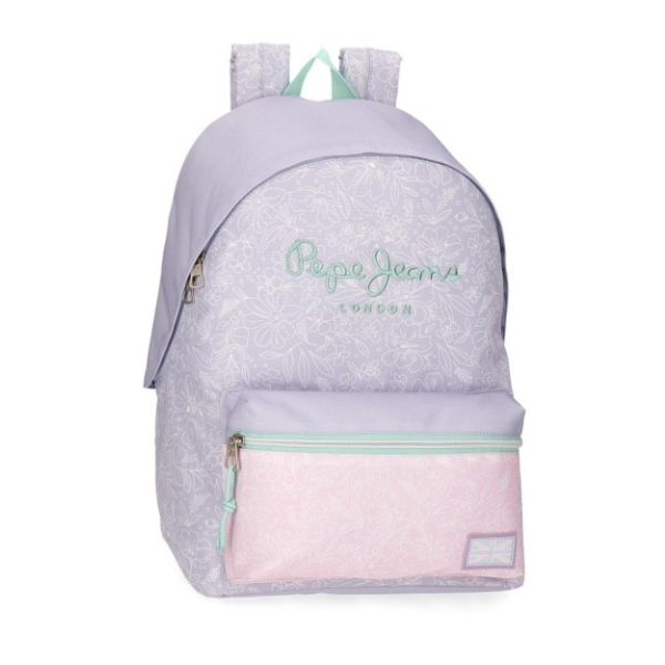 Mochila Escolar Adaptable Renata de Pepe Jeans Vista frontal de la Mochila Escolar Adaptable Renata de Pepe Jeans