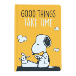 Portada del Cuaderno A5 Good Things Take Time de Snoopy con tapa dura