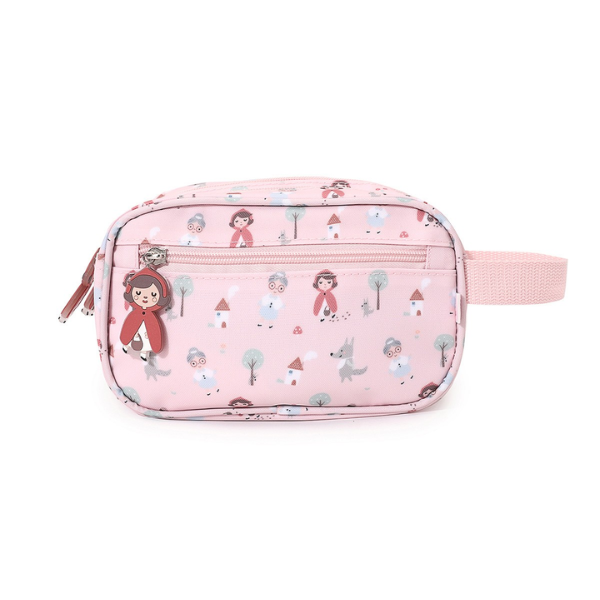 Neceser Infantil Little Red Vista frontal del neceser Little Red con cremallera