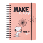 Portada del Cuaderno A5 Make a Wish de Snoopy con efecto holográfico