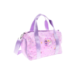 Bolsa de deporte infantil rosa con estampado de princesas y unicornios