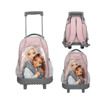 Mochila escolar con ruedas MY BFF TOPModel con diseño brillante