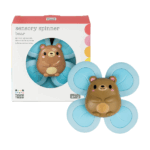 Spinner Sensorial Oso sobre superficie blanca