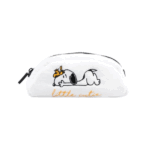 Estuche de felpa de Snoopy con gráficos bordados y cremallera