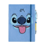 Cuaderno A5 de felpa de Stitch con bolígrafo proyector