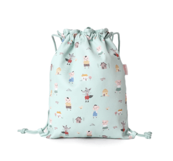 Mochila Saco Tela The Three Little Pigs personalizada con nombre bordado – Tutete