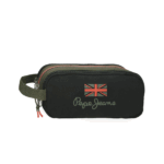 Vista frontal del Neceser Triple Ponder de Pepe Jeans con tres cremalleras