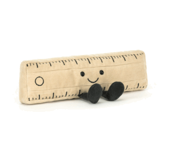 peluche regla con pies colgantes amuseable ruler jellycat