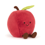 peluche manzana con hoja estilo boina llamado amuseable apple jellycat