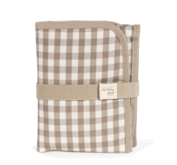 Cambiador Caetana Sand Walking Mum beige a cuadros.