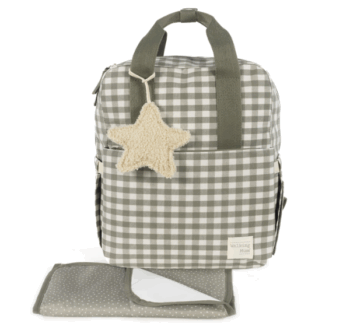 mochila caetana stone walking mum color verde vista frontal