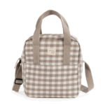 Bolsa Térmica Biberones Bebés Caetana Sand en cuadros beige