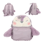 Mochila Pingüino Lila Princess Mimi con diseño de peluche adorable