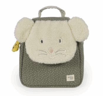 Mochila Ratoncito Topito Poppy Musgo Walking Mum diseño infantil