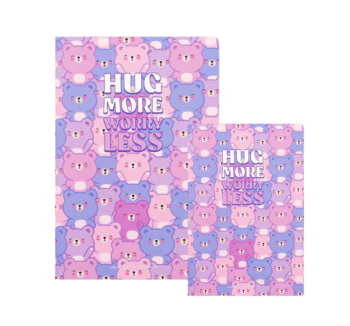 Cuaderno a Rayas Hug More Worry Less Legami con diseño Teddy Bear en dos tamaños
