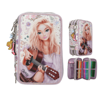 Estuche Triple COWGIRL de TopModel en tonos crema y lila