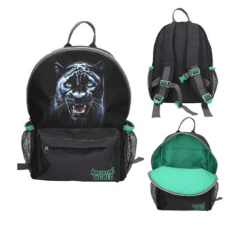 Mochila PANTHER de Dino World con estampado de pantera negra