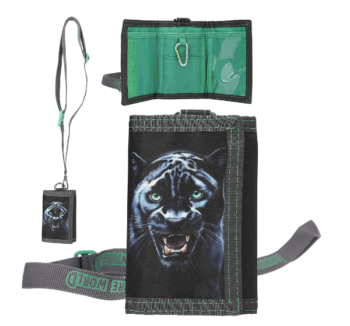 Monedero PANTHER de Dino World con estampado de pantera negra