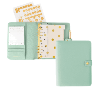 Portada del Planner Personal A5 con anillas Mint de Charuca en color verde suave.