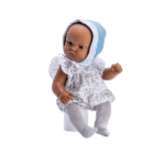 Muñeco Gordi Mulato Pelele Flores Capota Azulona de 28 cm