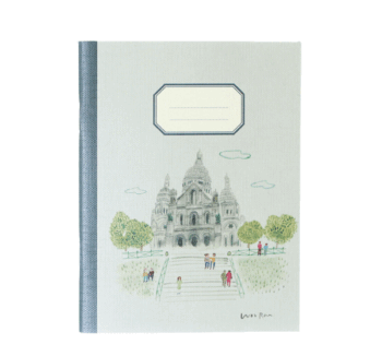 Libreta de Bolsillo Sacrè Coeur ilustrada por Wooran en tonos verdes.