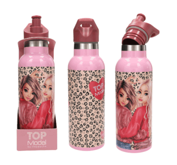 Botella de Acero LEOHEART de TopModel con estampado animal print.