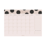 Planificador Mensual Minimal A4 de Charuca con estampado de lunares.